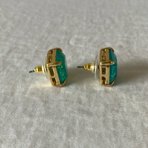 Kate Spade: Green Sparkle Earrings- Gold tone - Picture 8 of 14